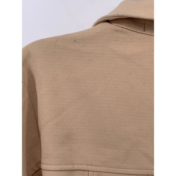 FOREVEVER 21 Women's Tan Button-Up Long Sleeve Cropped Jacket SZ S - Picture 4 of 11